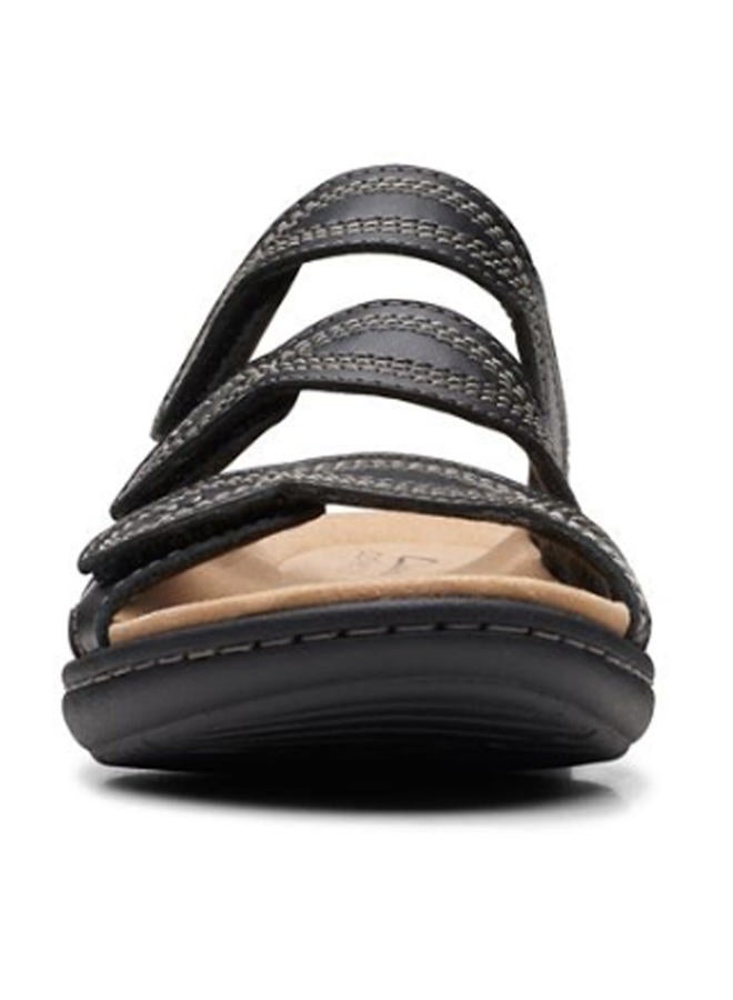 clarks Women's Laurieann Ayla Flat Sandal, Black Leather, 37 EU - Image 3