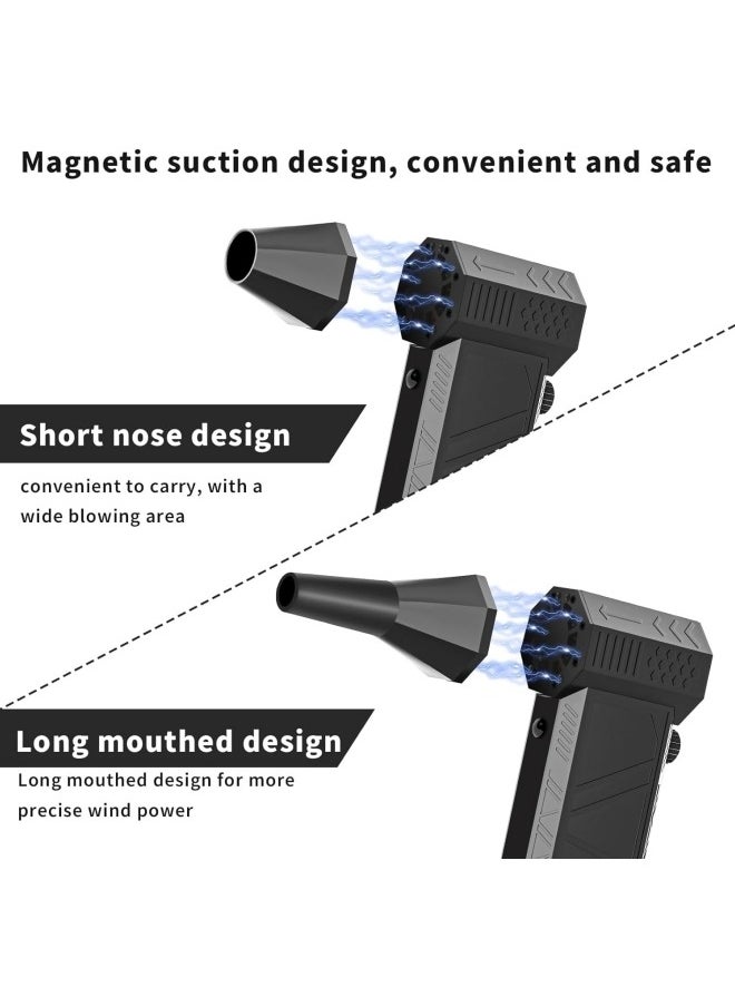 GGEROU Compressed-Air-Duster-Mini-Blower- Turbo Fan- 130000RPM Electric Duster- Keyboard Cleaning kit- No Canned- Replace Compressed air can- Jet Dry Blower-Car Dryer air Blower- Pc dusters for Cleaning (X6)  - Image 4