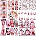 Liliful 140 Pcs Cowgirl Party Favors Include Cowgirl Drawstring Backpacks Bracelets Books Badges Keychains Pink Pencils Pink Horse Stickers Tattoo Stickers for Disco Western Birthday - Image 2