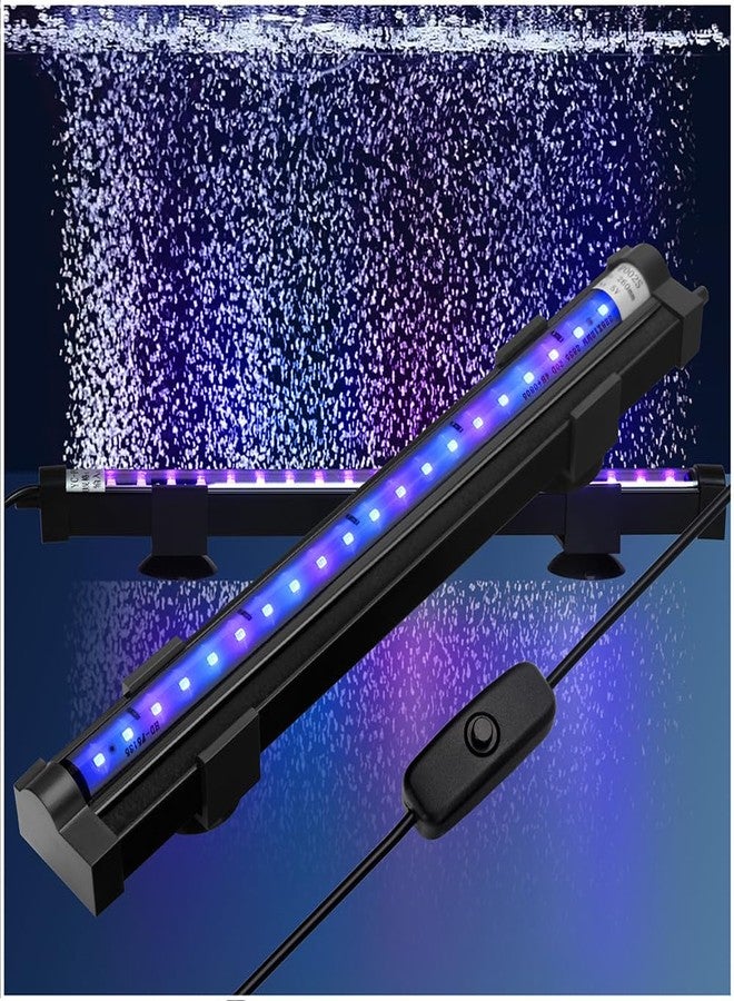 DaToo Submersible Aquarium Light 10Inch Fish Tank Light Bubbler Wall with Air Bubble Hole IP68 Waterproof Color Changing Led Light for Freshwater and Saltwater Aquariums Fish Tanks - Image 1