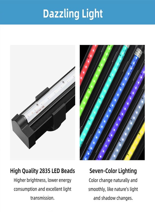 DaToo Submersible Aquarium Light 10Inch Fish Tank Light Bubbler Wall with Air Bubble Hole IP68 Waterproof Color Changing Led Light for Freshwater and Saltwater Aquariums Fish Tanks - Image 2