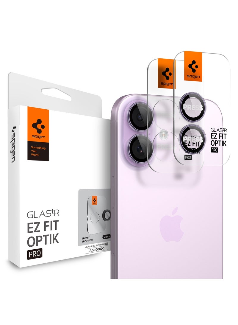 Spigen Camera Lens Protector [2 Pack] for iPhone 17 | iPhone 16 Plus | iPhone 16 GLAStR EZ-Fit Optik Pro  - Purple - Image 1