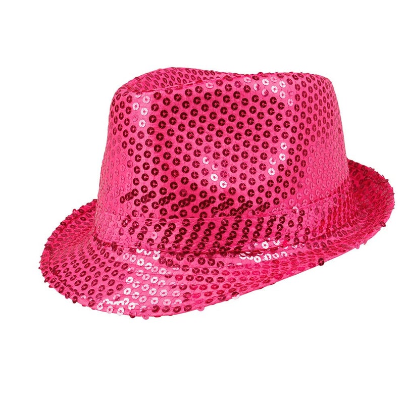 Boland Popstar Sequins Hat Costume, Fuchsia, One Size, 1275 - Image 1