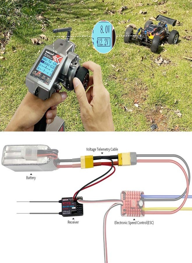Radiolink 2 pcs R7FG R8FG R8F Accessories Votage Telemetry Connect Cable Wire of Model Information Return (Set of 2) - Image 2
