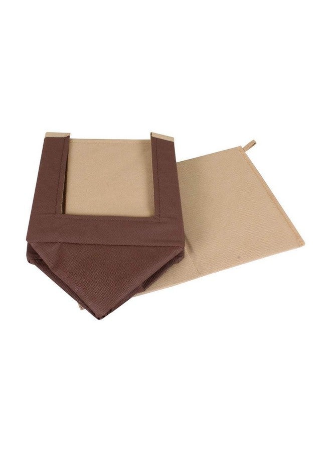 NANDANI GARMENTS NANDANI GARMENTS Shirt Stacker for Wardrobe | Non-Woven Clothes Organizer Box for Shirts | Foldable Shirt Storage Organizer with Handle and Divider for Closet Shelf Storage (Set of 2, Brown) - Image 2