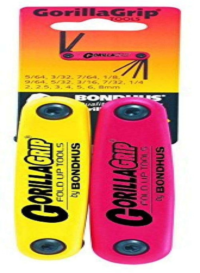 Bondhus 12522 GorillaGrip Hex Fold-up Double Pack, 12587 (2-8mm) & 12589 (5/64-1/4-Inch) - Image 1