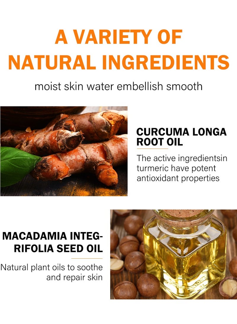MOOYAM Turmeric Oil for Multi Purpose Lightening Anti Acne Anti Aging Moisturizing Oil Body Oil Face Hair Skin Body Care Nourish and Brighten Whitening Oil for All Skin Types - Image 5