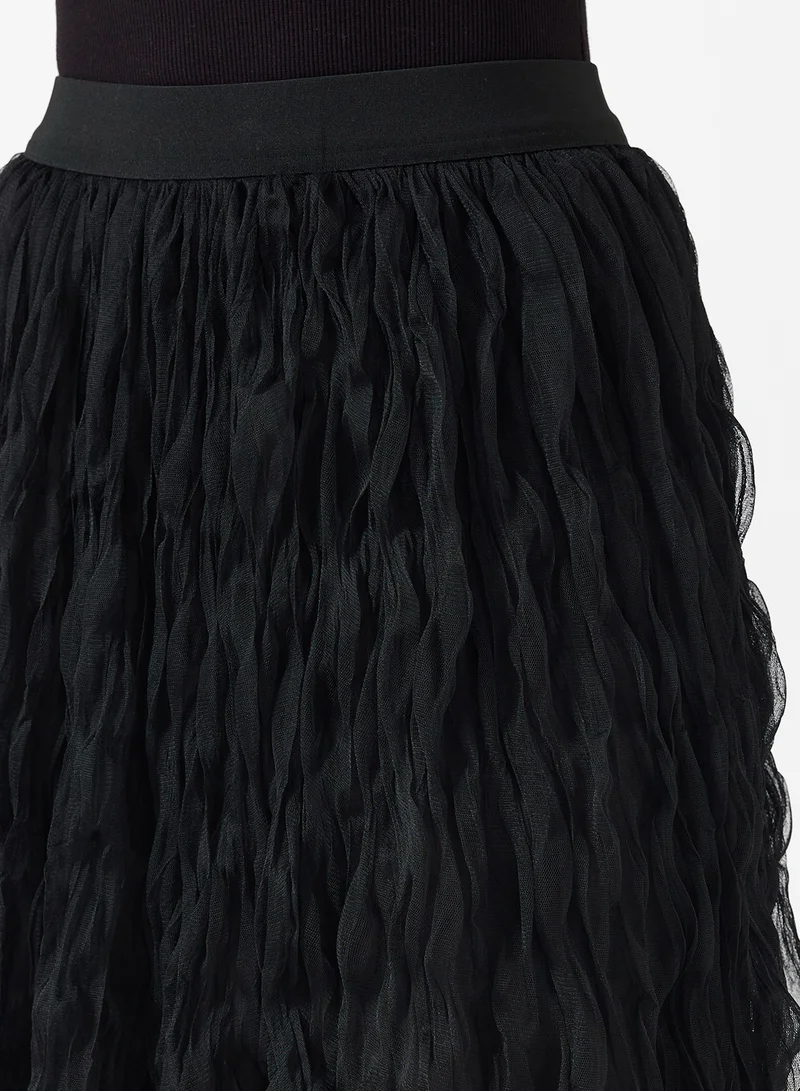 Ginger Crinkle Midi Skirt