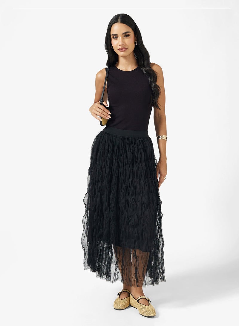 Ginger Crinkle Midi Skirt - Image 3