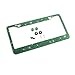 YALOK Bling Car License Plate Frame Sparkly Rhinestone Stainless Steel License Plate CoverHolder Universal for Most Cars SUVs Vehicles with Screw Set Auto Accessories for Women Dark Green - Image 2