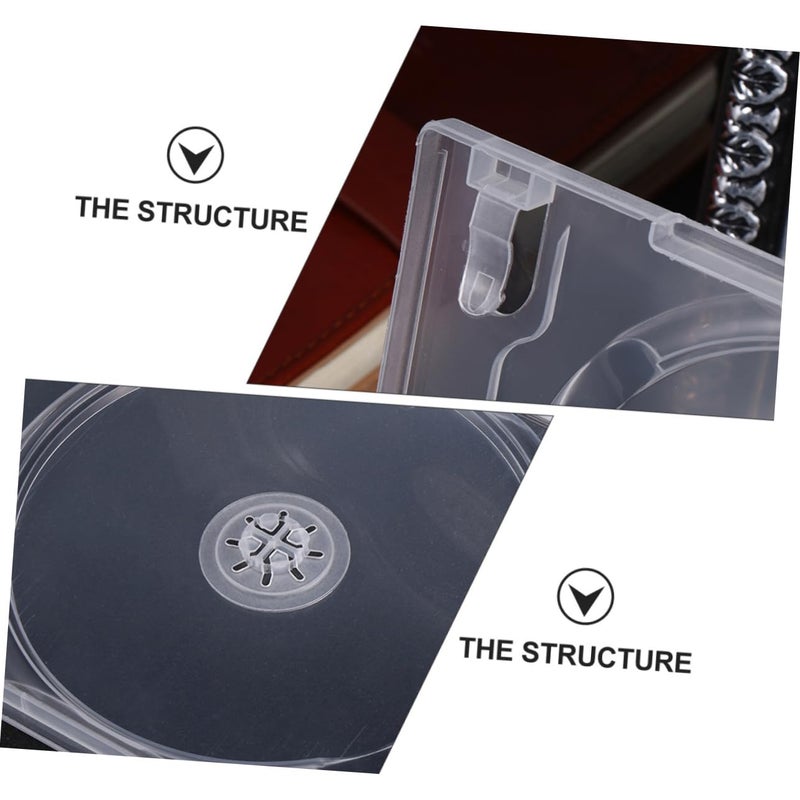 12 Pcs CD DVD Storage Case Box Lightweight Shockproof Portable Long Term Use - Image 5