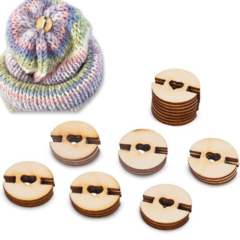 Bantlou 50PCS Removable Pom Poms Buttons for Hats Faux Fur Pom Poms Keepers on Handmade Beanies Hat Pom Pom Holder Knitted Hat Making Fastener Tool Pompom Holders for Knit Beanies and Toques - Image 3