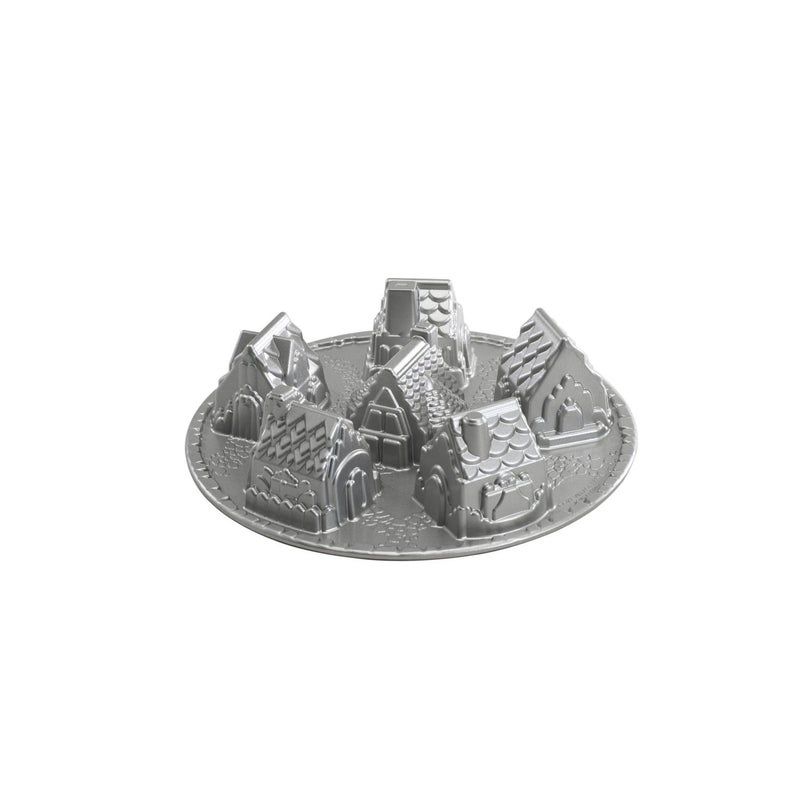 Nordic Ware Cozy Village Gingerbread House, 6 Cups, Silver - Image 5