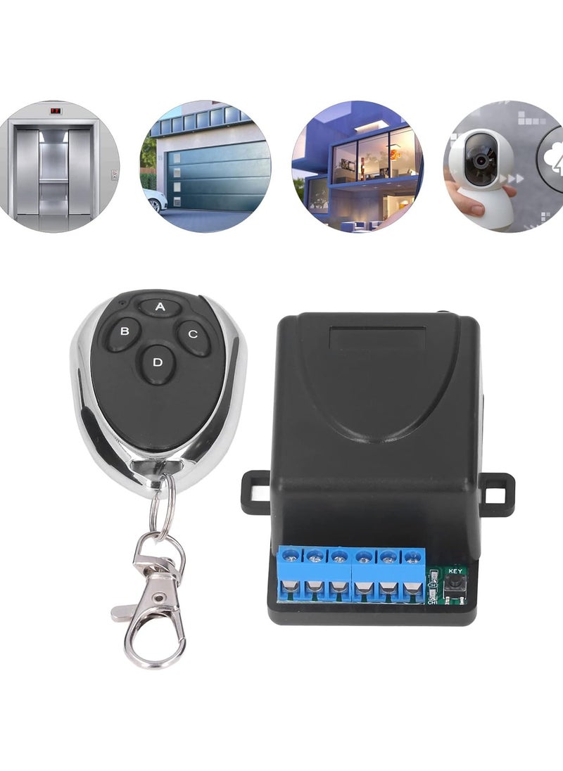 GGOOT - 433M 2 Channel Relay Module Switch Remote Control Transmitter Kit for Garage Door Opener Gate - Image 1