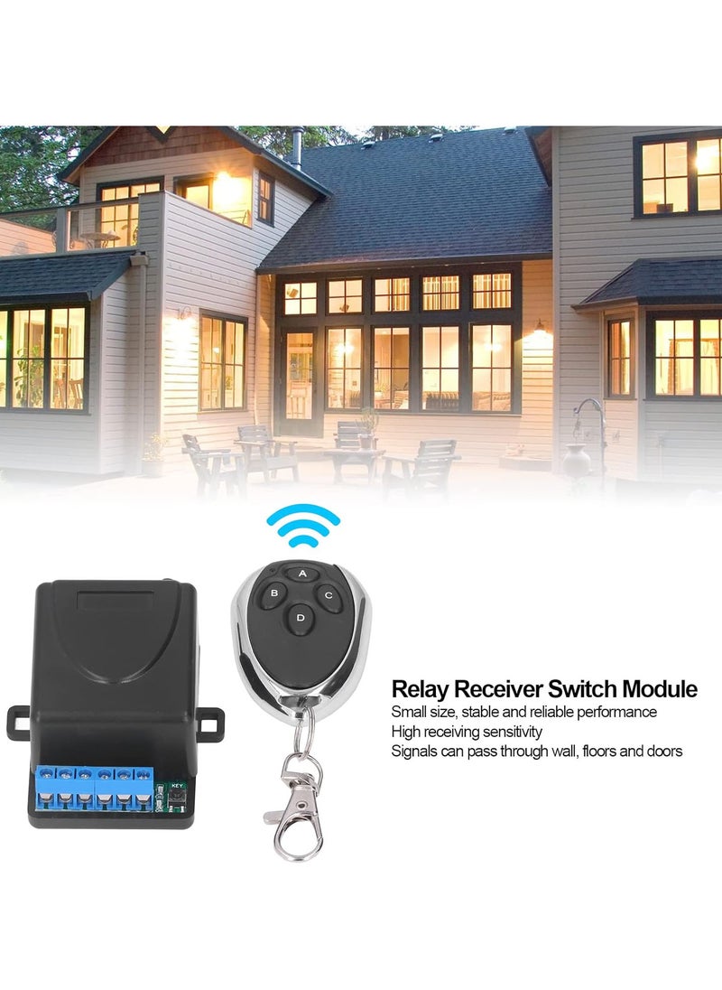 GGOOT - 433M 2 Channel Relay Module Switch Remote Control Transmitter Kit for Garage Door Opener Gate - Image 1