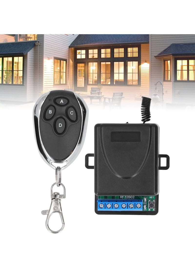 GGOOT - 433M 2 Channel Relay Module Switch Remote Control Transmitter Kit for Garage Door Opener Gate - Image 1