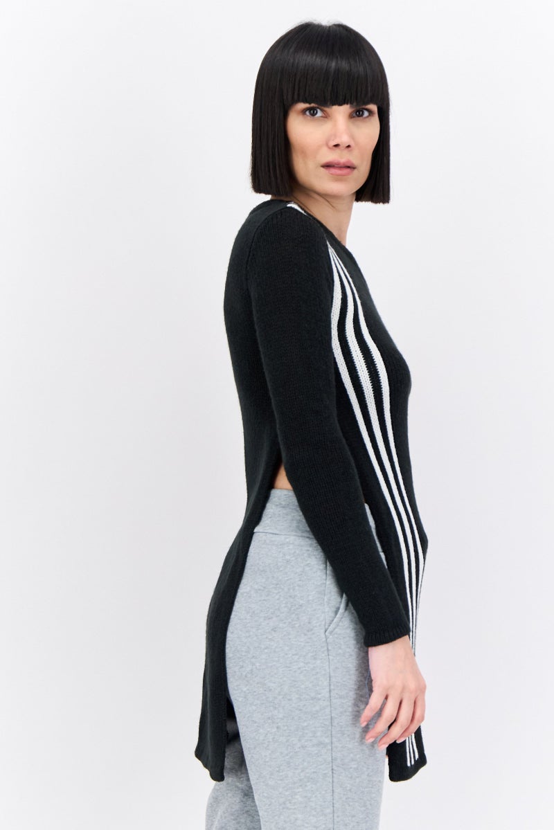 adidas Originals Women Sportwear Fit One Shoulder Outdoor Sweater, Black - Image 2