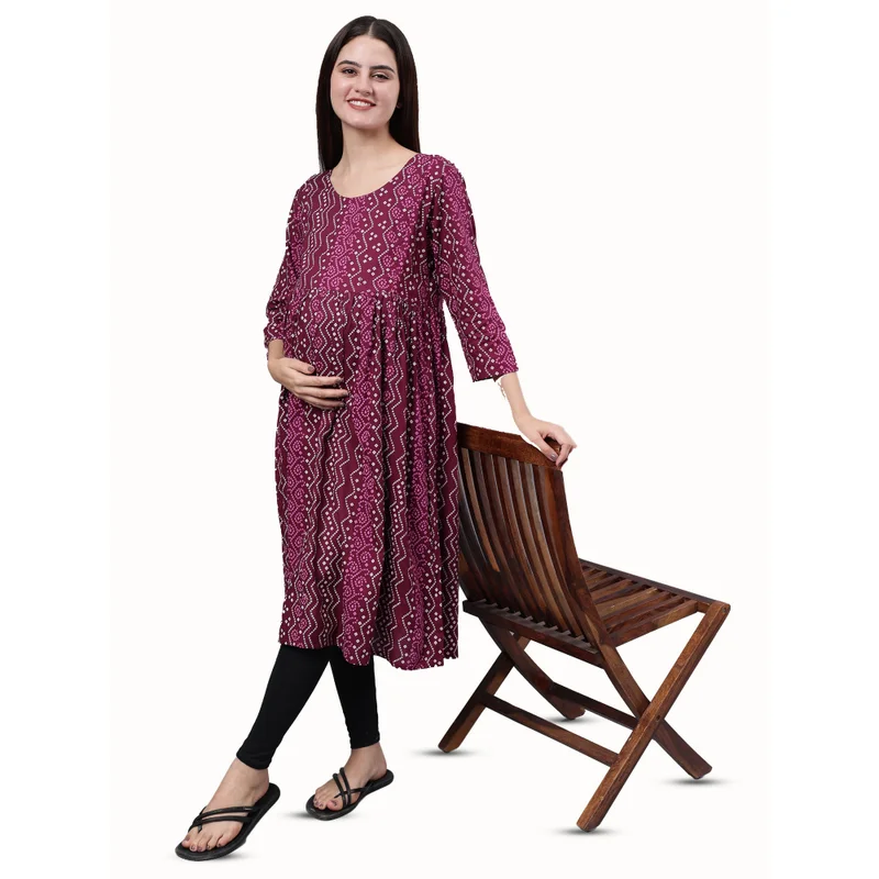 CEE 18 Women's Maternity Feeding Kurti with Zippers