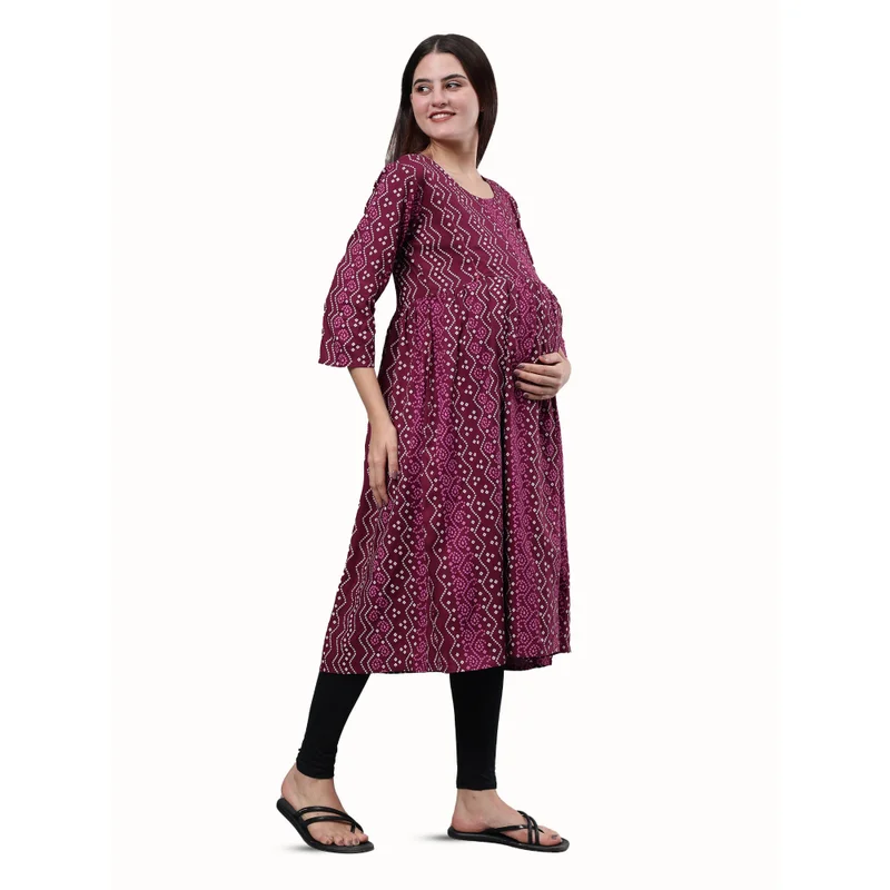 CEE 18 Women's Maternity Feeding Kurti with Zippers