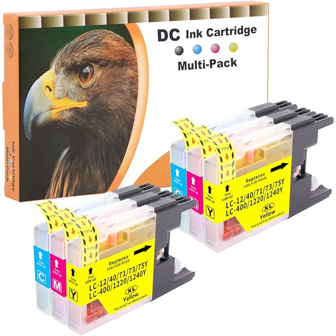 D&C Printer Cartridges Compatible with LC-1220 LC-1240 XL for MFC-J280W MFC-J425W MFC-J430W MFC-J280W MFC-J435W MFC-J5910DW MFC-J625DW MFC-J6510DW MFC-J6710DW J6910DW J825DW (6-Pack)