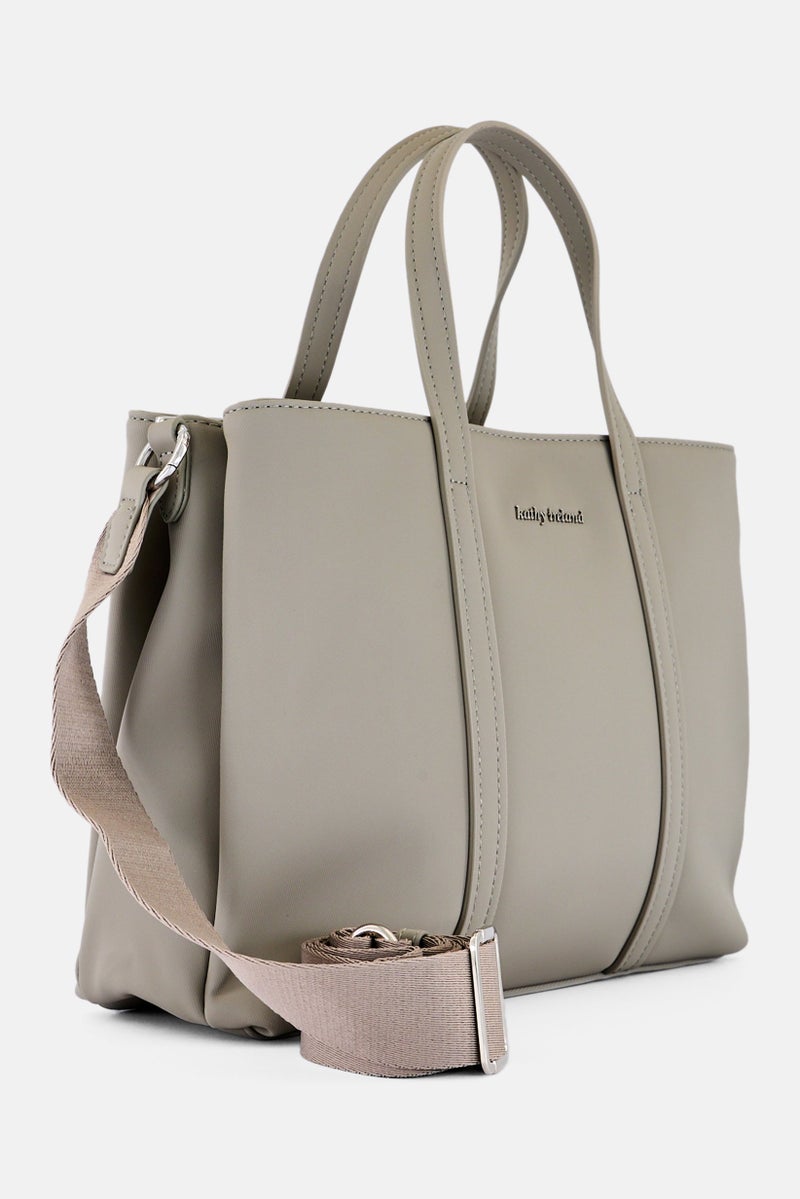 Kathy Ireland Women Brand Logo Handbag, Grey - Image 2