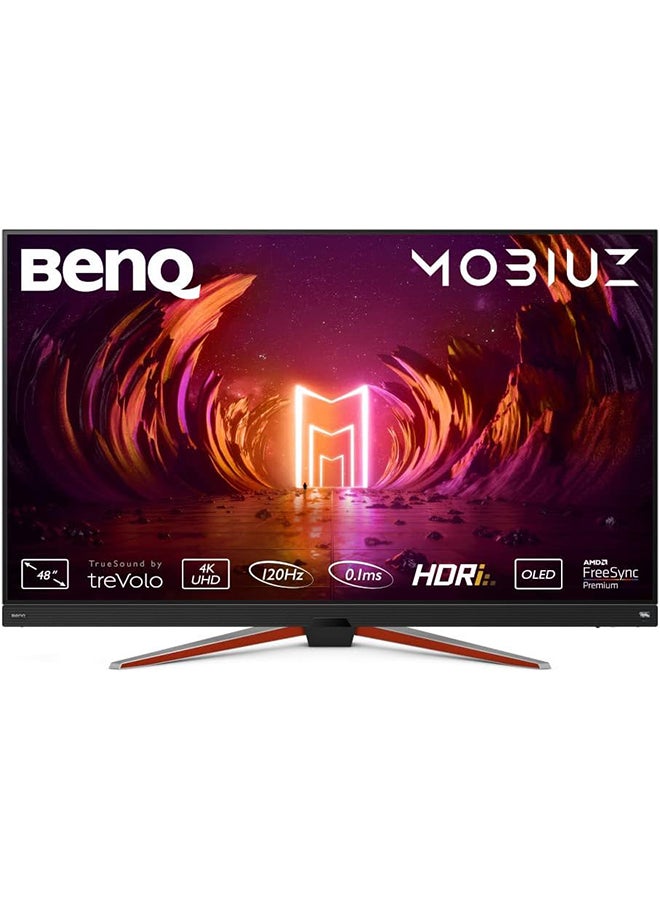 BenQ 48 inch MOBIUZ OLED UHD 4K Gaming Monitor, 120Hz Refresh Rate, 0.1ms GtG Response Time, AMD FreeSync Premium Technology, 1.07B Display Colors | EX480UZ Black - Image 1