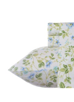 Home Spring Bloom Cotton Sateen Sheet Set Blue King