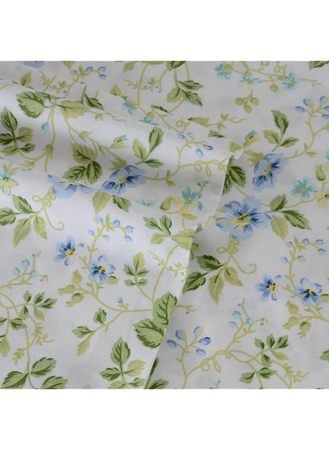 LAURA ASHLEY - Home Spring Bloom Cotton Sateen Sheet Set Blue King - Image 1