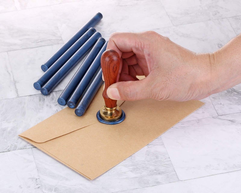 Yoption 15 Pieces Glue Gun Sealing Wax Sticks for Wax Seal Stamp, Great for Wedding Invitations, Cards, Envelopes (Blue) - Image 5