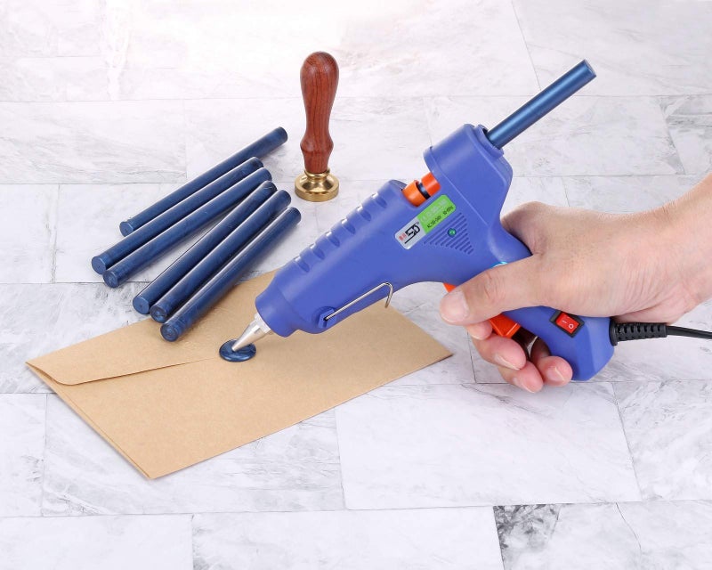 Yoption 15 Pieces Glue Gun Sealing Wax Sticks for Wax Seal Stamp, Great for Wedding Invitations, Cards, Envelopes (Blue) - Image 4