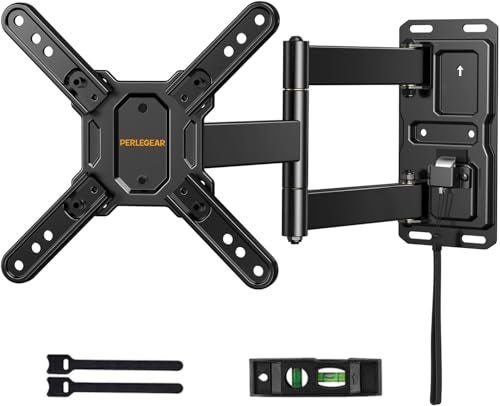 Perlegear Lockable RV TV Mount for 13–42 inch TVs up to 44 lbs, Full Motion RV TV Wall Mount with Swivel, Tilt, Pull Cord Lock, RV TV Mount for Camper, RV, Motorhome, Max VESA 200x200mm, PGLRVF2 - Image 1