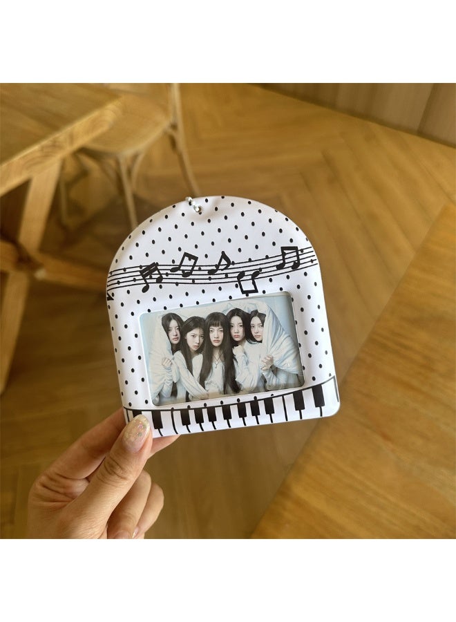 NIBEMINENT 1 - Piece Strawberry Rabbit Notes Kpop Photo Card Holder Pendant Key Chain ID Badge Holder ID Card Holder Photo Card Protector for School ID Office ID Access Card for Women Girls - Image 3