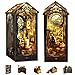 Flever Dollhouse DIY Book Nook Miniature Kit DIY Booknook Bookshelf Insert Decor 3D Wooden Booknook Miniature Kit for Creative Assembled Bookends Detective Famous Agency - Image 2