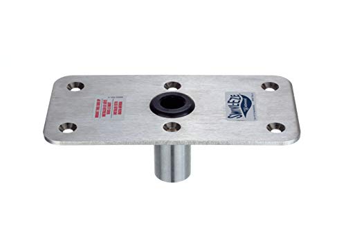 Attwood Lock'n-Pin 3/4" Boat Seat Post Base Stainless SteelPlated, Non-Threaded Lock'n-Pin 3/4" Boat Seat Post Base, SP-64839 - Image 1