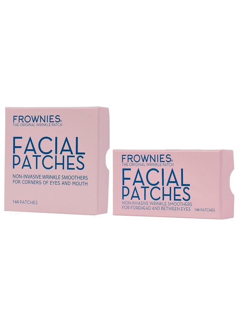 Frownies Forehead & Between Eyes (144 Patches) + Frownies Corners Of Eyes And Mouth (144 Patches) Combo Pack - Image 1