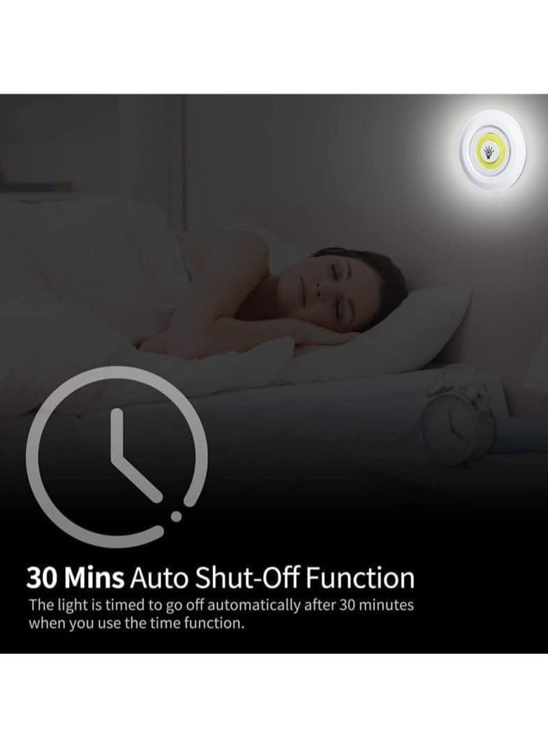 TIGER LED Puck Lights with Remote Control – Wireless Battery Operated Under Cabinet Lighting – Dimmable Stick-On Lights for Closet, Kitchen, Bedroom, Wardrobe, Pantry, Stairs – Easy Peel & Stick Install – 3 Pack Battery Powered Night Lights - Image 5