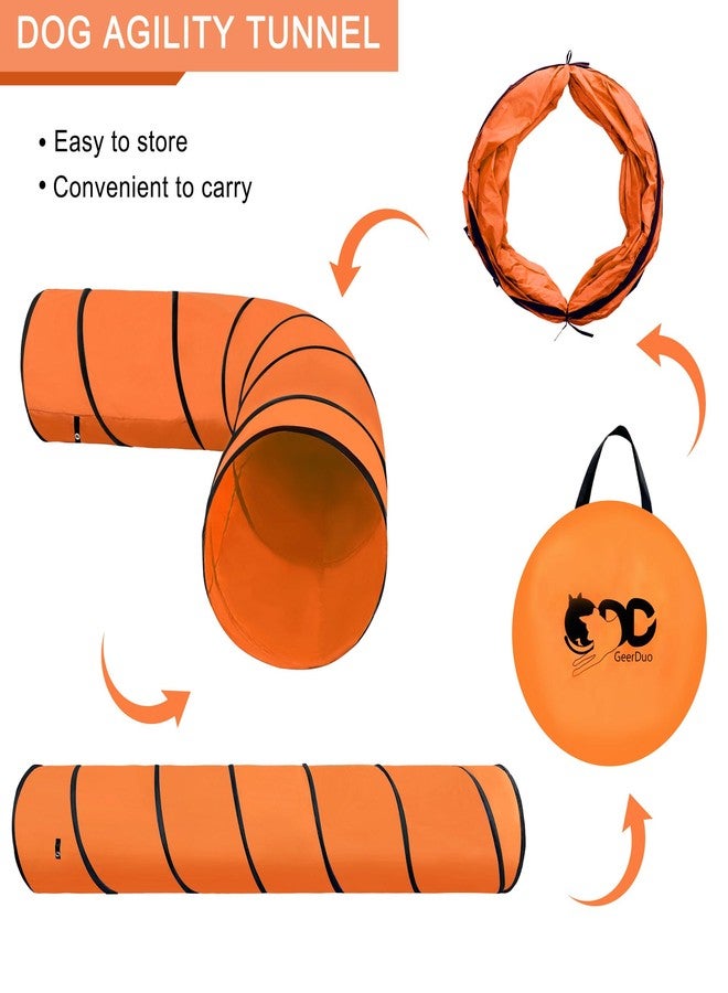 GeerDuo Dog Agility Tunnel, Dog Agility Equipment, Dog Agility Training with Carry Bag (Orange) - Image 3