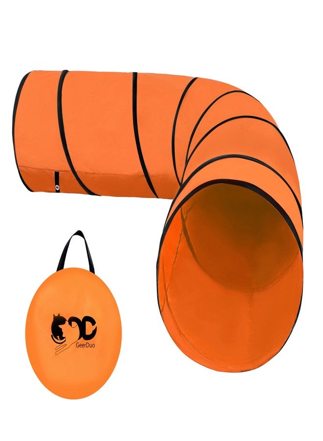 GeerDuo Dog Agility Tunnel, Dog Agility Equipment, Dog Agility Training with Carry Bag (Orange) - Image 1