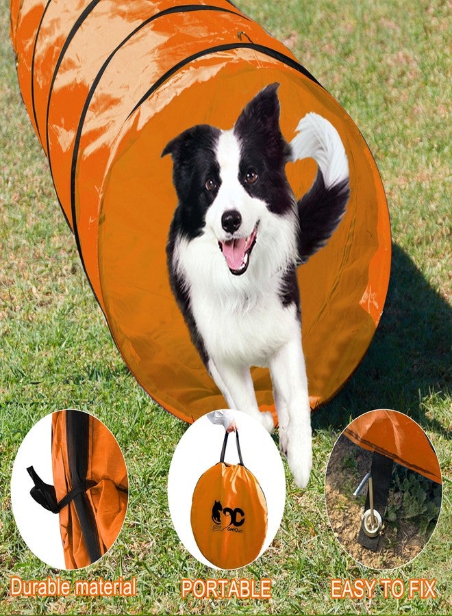 GeerDuo Dog Agility Tunnel, Dog Agility Equipment, Dog Agility Training with Carry Bag (Orange) - Image 4