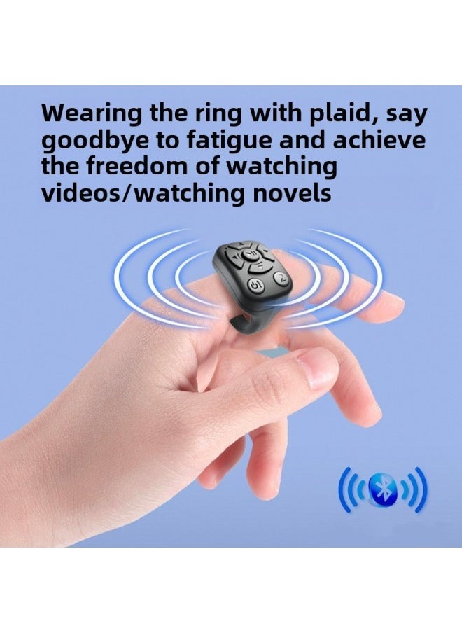 Mainstream APP TikTok Bluetooth Smart Remote Control Ring Brush Video Chasing Drama Like Novel Page Turning Bluetooth Remote Control-Color:J6 Ring Remote Control Pink (english Instructions + Bag)  - Image 2