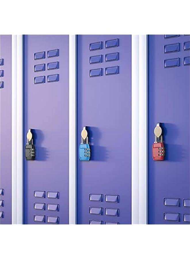6 PCS Luggage Locks, 3 Digit Combination Lock Suitcase Code Lock Mini Padlock for Luggage Suit Case Travel Bag Gym Locker (6 Colors) - Image 2