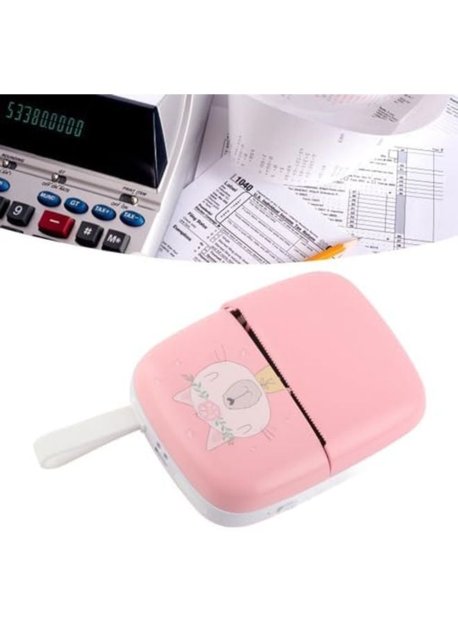 Pink Mini Thermal Printer Bluetooth Portable HD Sticker Maker For Photos - Image 4