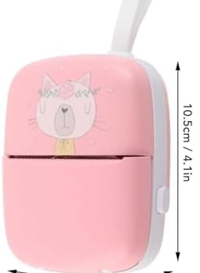 Pink Mini Thermal Printer Bluetooth Portable HD Sticker Maker For Photos - Image 3