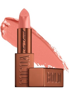 Too FacedCosmetics Too Faced Cocoa Bold Em-Power Cream Lipstick, Buttercream (3.3g) – Luxuriously Creamy, Long-Lasting Lipstick with Rich Buttercream Nude Shade, Infused with Cocoa Butter for Hydration and Comfort  - Image 1