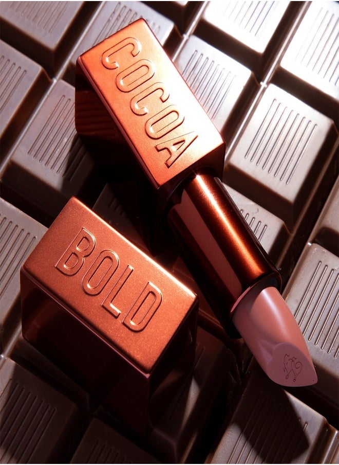 Too FacedCosmetics - Too Faced Cocoa Bold Em-Power Cream Lipstick, Buttercream (3.3g) – Luxuriously Creamy, Long-Lasting Lipstick with Rich Buttercream Nude Shade, Infused with Cocoa Butter for Hydration and Comfort - Image 1