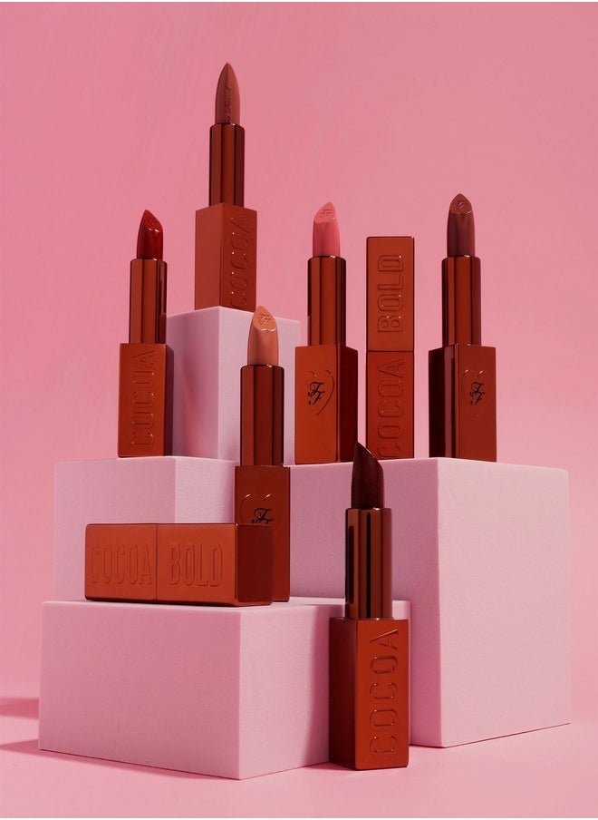 Too FacedCosmetics - Too Faced Cocoa Bold Em-Power Cream Lipstick, Buttercream (3.3g) – Luxuriously Creamy, Long-Lasting Lipstick with Rich Buttercream Nude Shade, Infused with Cocoa Butter for Hydration and Comfort - Image 1