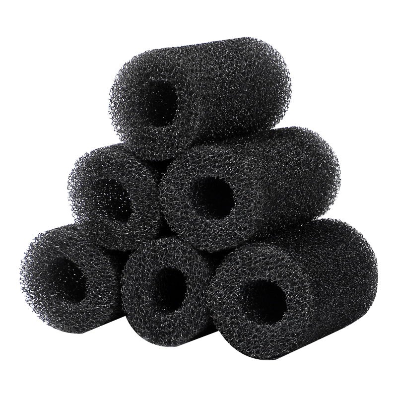 AQUANEAT 6-Pack Pre-Filter Sponge for Aquarium Shrimp Fry Fish Tank Filter 0.6â€ Intake, Replacement Foam Cover - Image 1