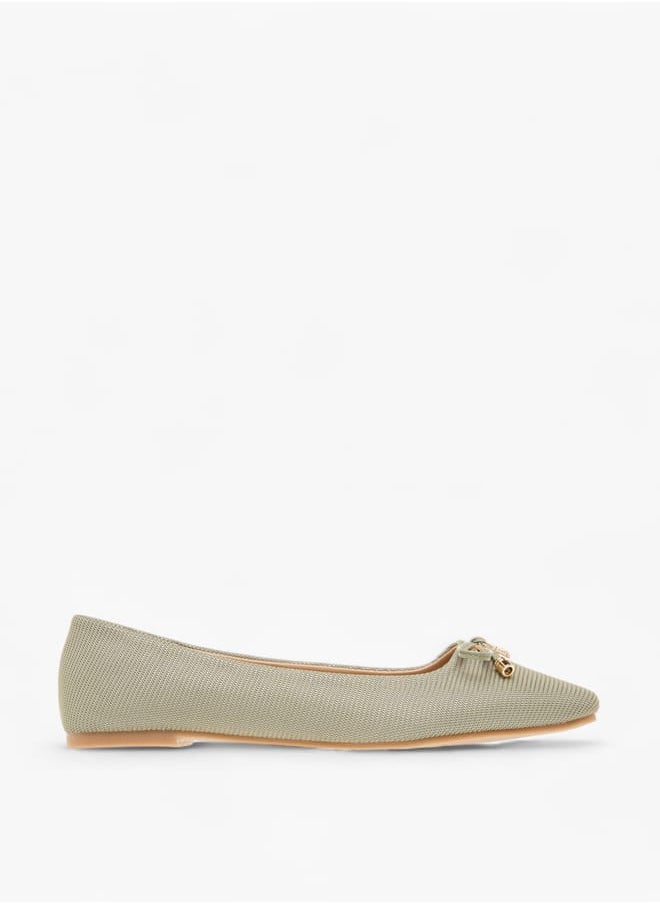 Flora Bella By Shoexpress Women's Bow Accent Slip-On Ballerina Shoes  - Image 2