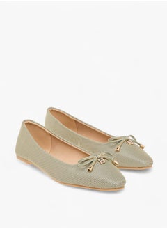 Flora Bella By Shoexpress Women's Bow Accent Slip-On Ballerina Shoes  - Image 1