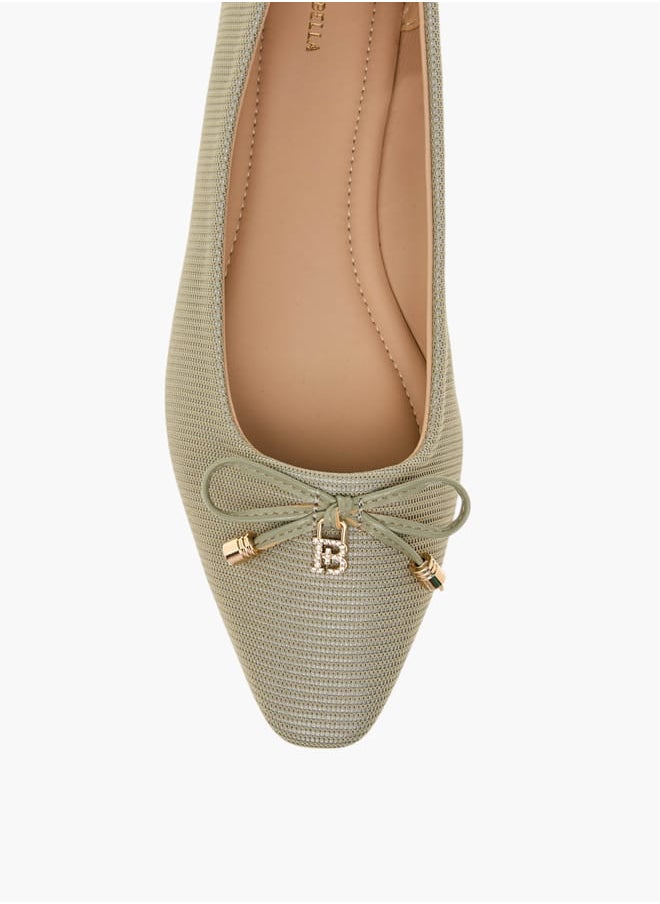 Flora Bella By Shoexpress Women's Bow Accent Slip-On Ballerina Shoes  - Image 3